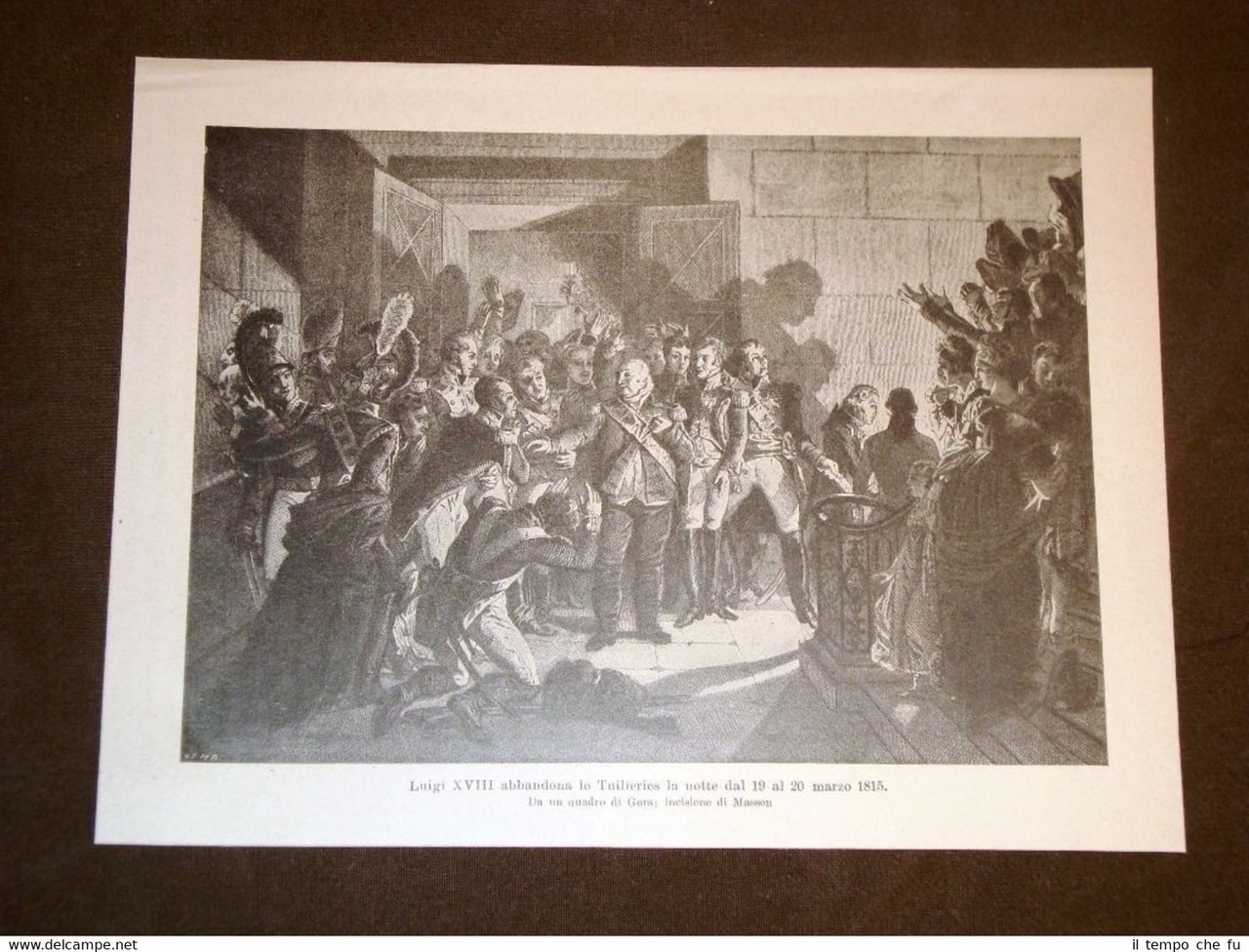 Re Luigi XVIII di Borbone abbandona Le Tuilieries Notte tra …