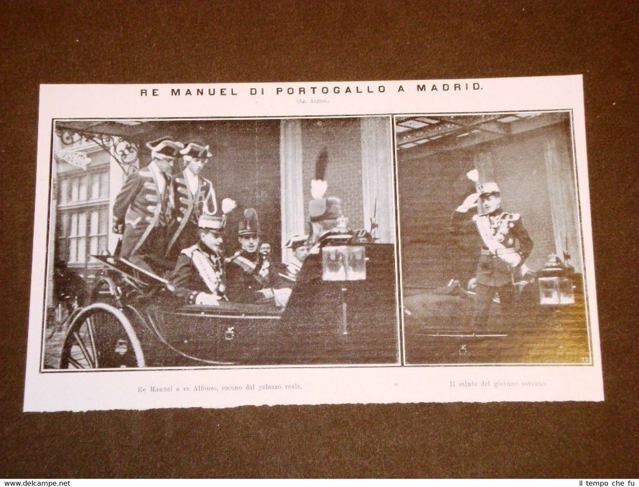 Re Manuel del Portogallo Madrid nel 1909 Con Re Alfonso …