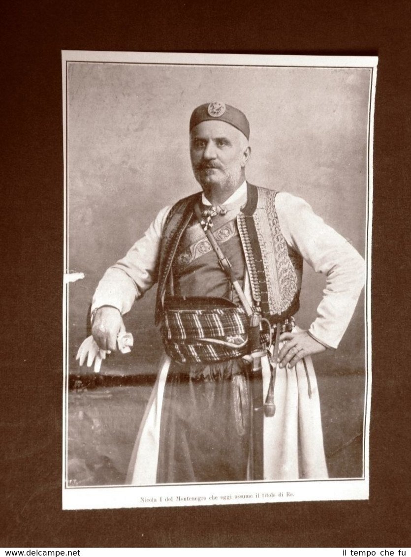 Re Nicola I Mirkov Petrovi?-Njegoš del Montenegro nel 1910