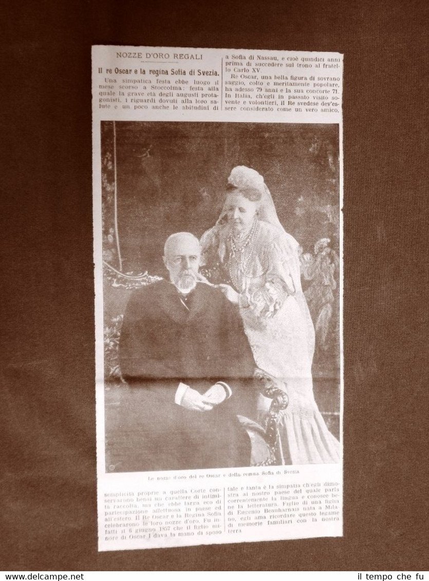 Re Oscar e la Regina Sofia di Svezia nel 1908 …