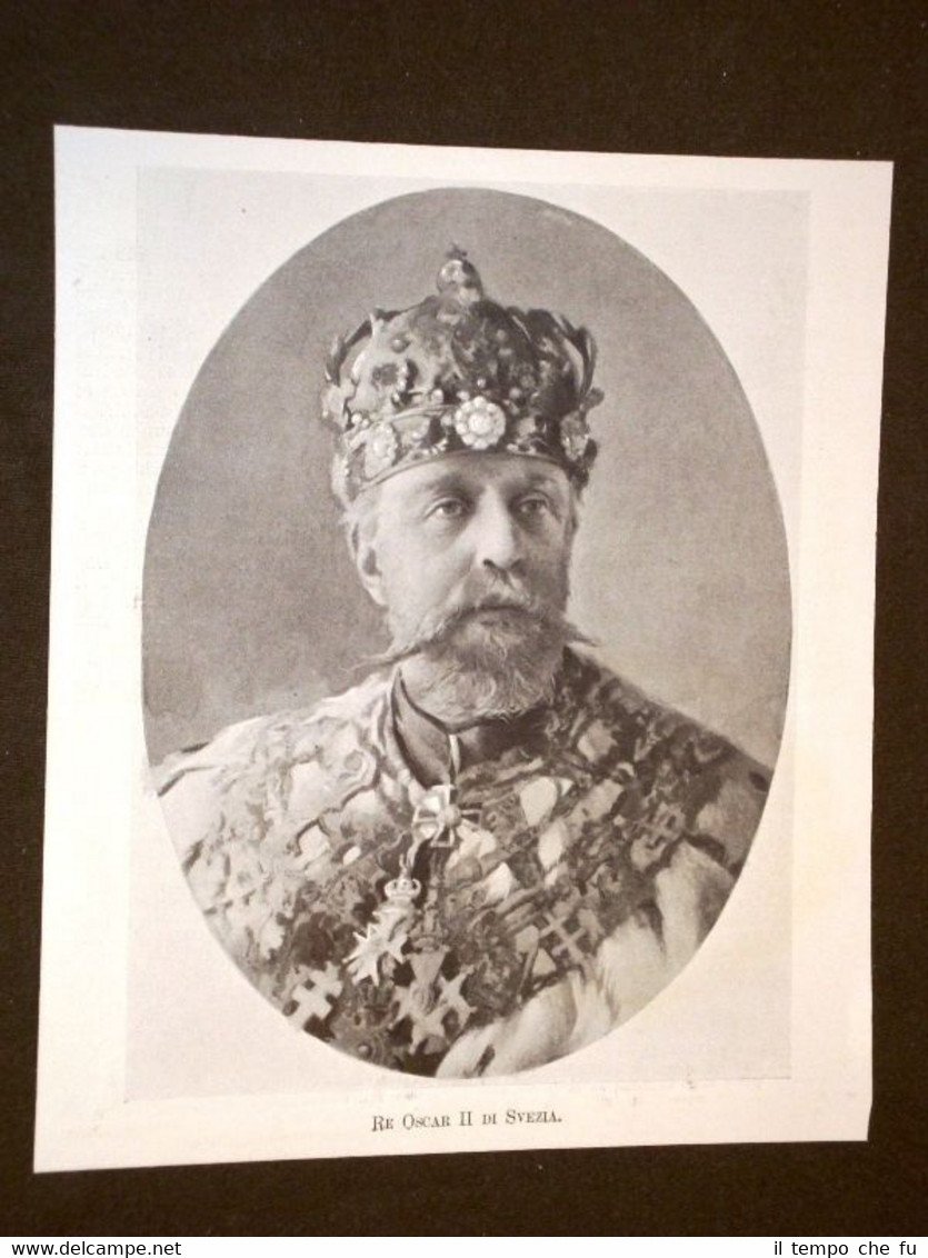 Re Oscar II (Oscar Fredrik) di Svezia Nato a Stoccolma