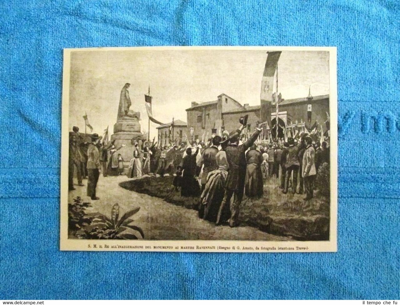 Re Umberto I all'inaugurazione del monumento ai martiri di Ravenna … | Immagine principale