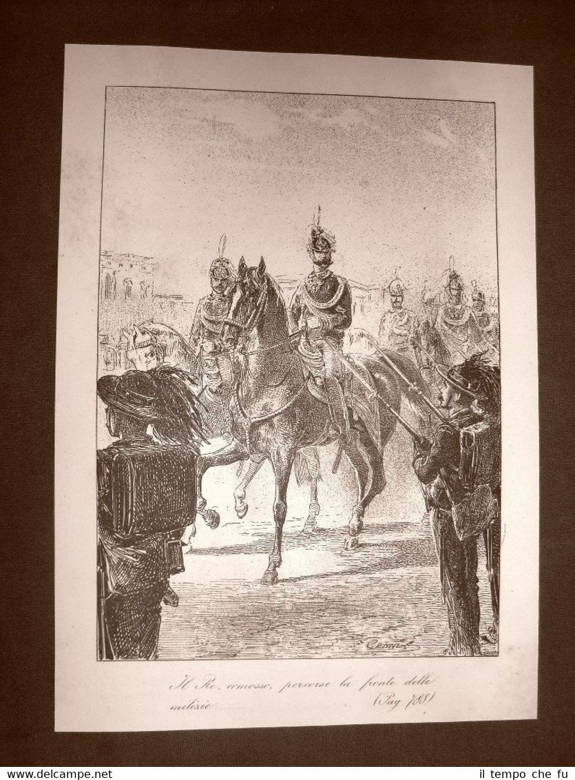 Re Umberto I Bersaglieri 1878 Incisione del 1881 Dinastia di …