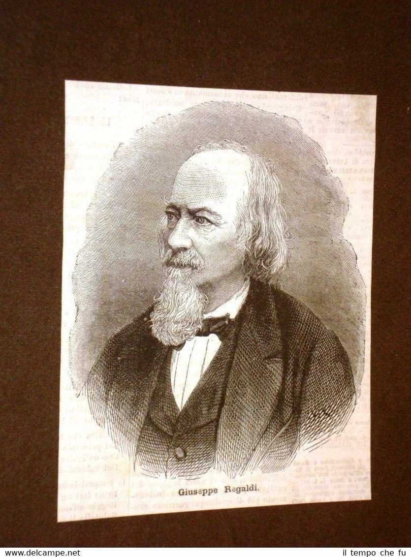 Regaldi Giuseppe Poeta estemporaneo e letterato Varallo 1809 - Bologna …