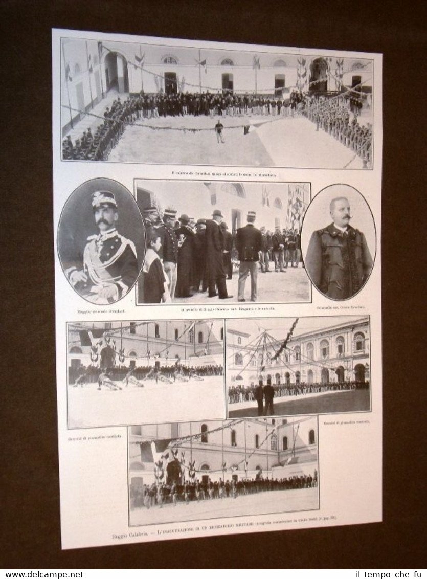 Reggio Calabria 1906 Ricreatorio Militare Bompiani Braganza Zavattari Fucile Cei