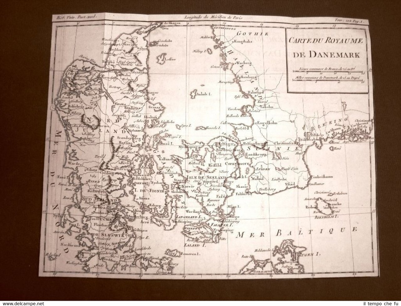 Regno di Danimarca Acquaforte 1779 Mappa Louis Brion de la …