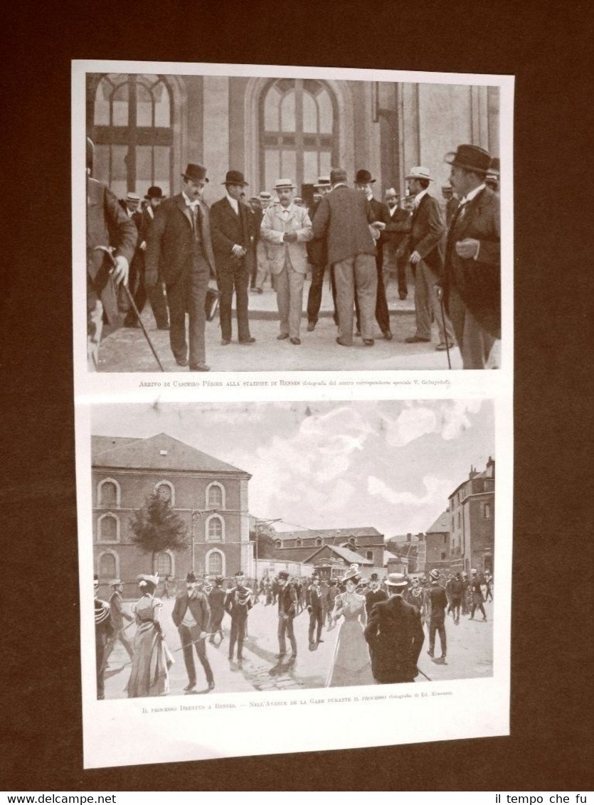 Rennes nel 1899 Processo affaire Dreyfus Casimiro Périer e Avenue … | Immagine principale