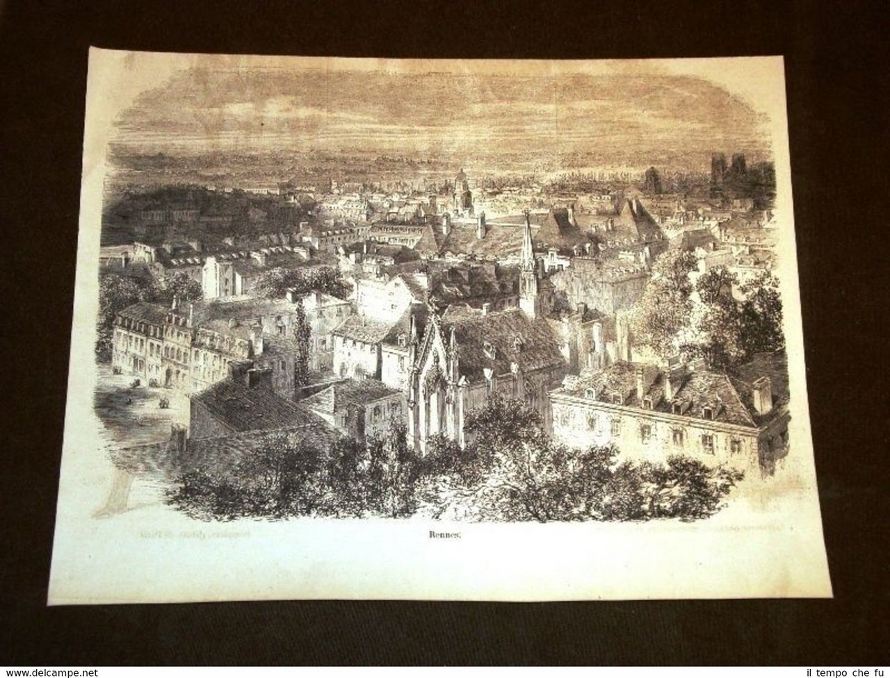 Rennes o Resnn o Roazhon nel 1858 Francia
