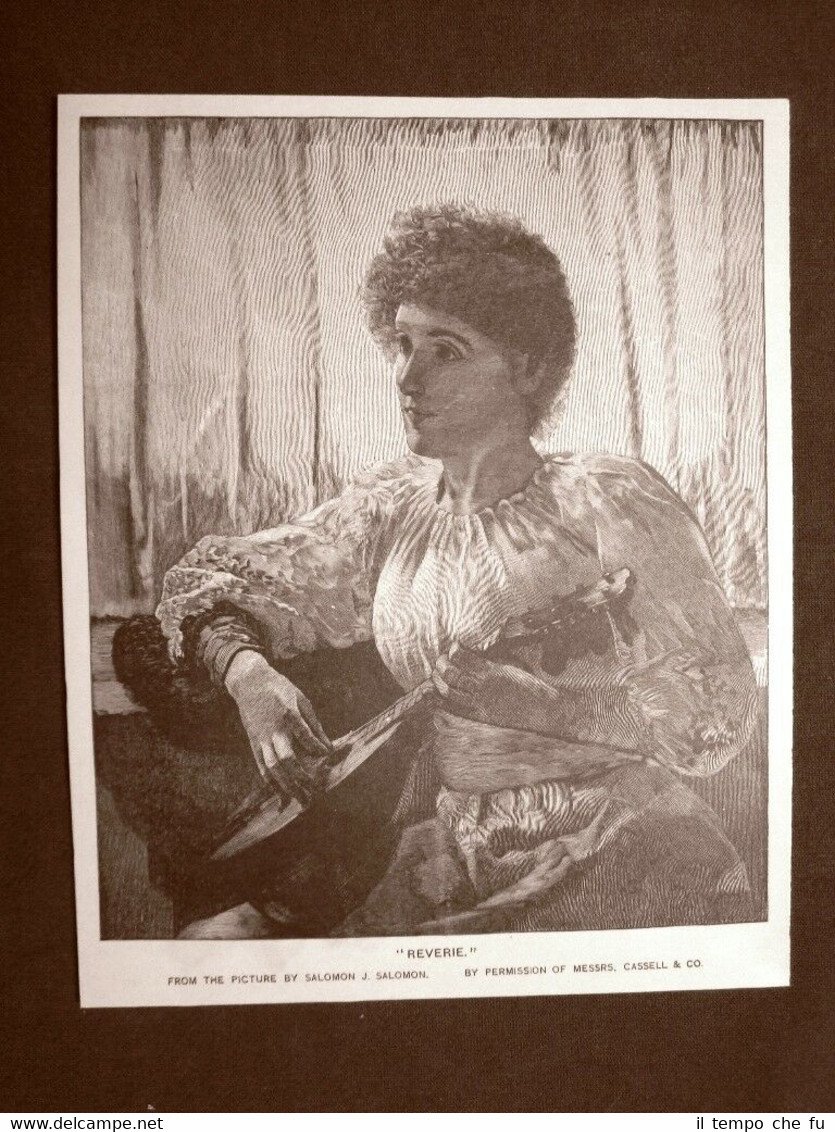 Reverie o Fantasticheria Quadro di J. Salomon Stampa del 1888