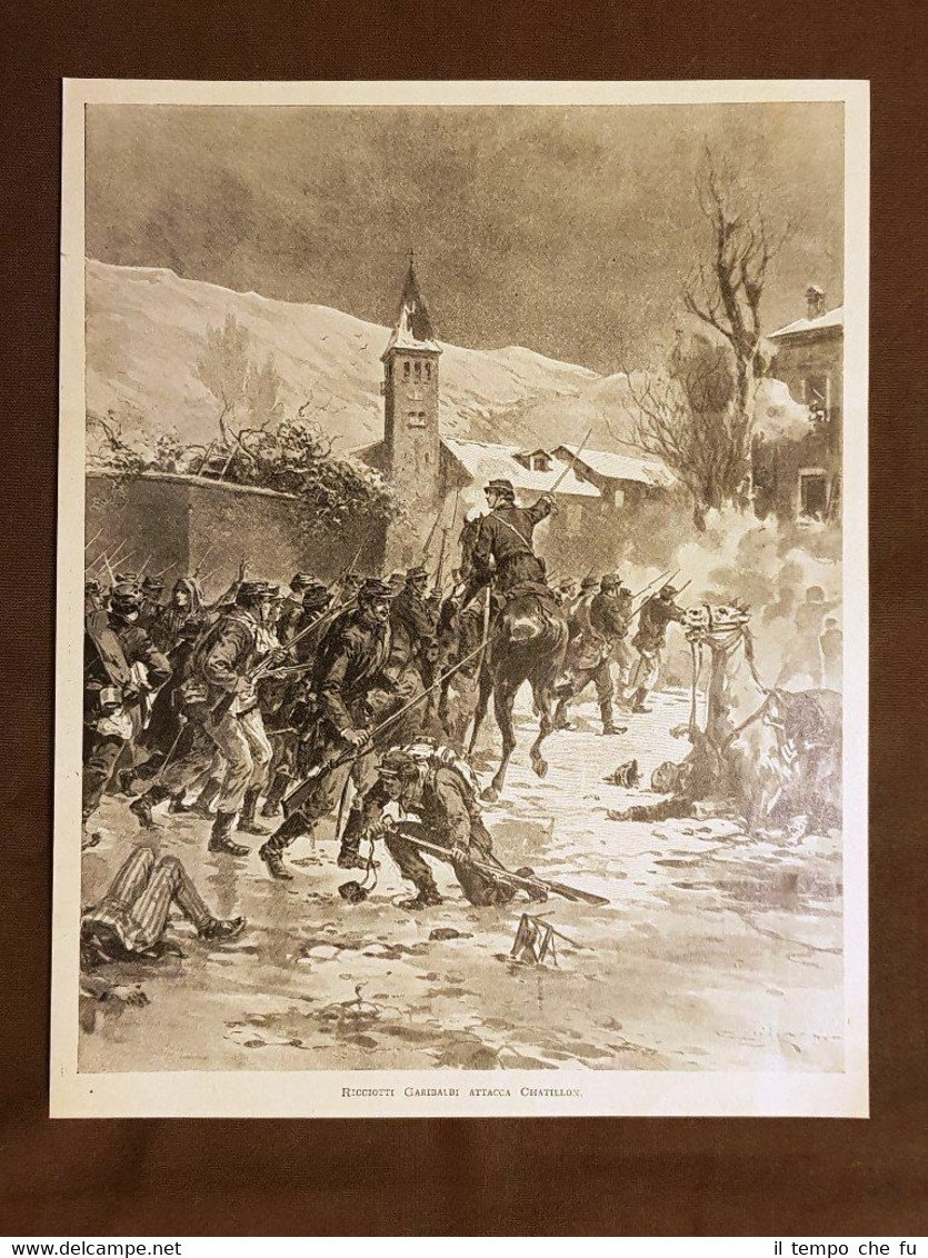 Ricciotti Garibaldi Battaglia di Chatillon 19 novembre 1870 Stampa dei …