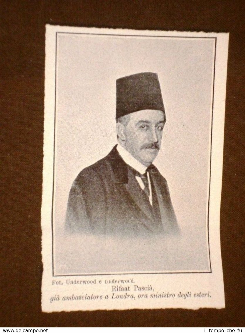 Rifaat Pascià Ministro degli Esteri in Serbia nel 1909