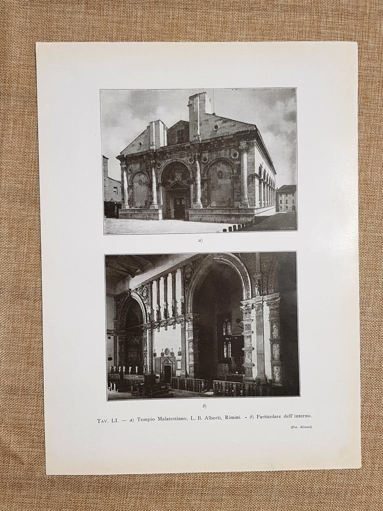Rimini nel 1917 Tempio Malatestiano e particolare L.B. Alberti Emilia …