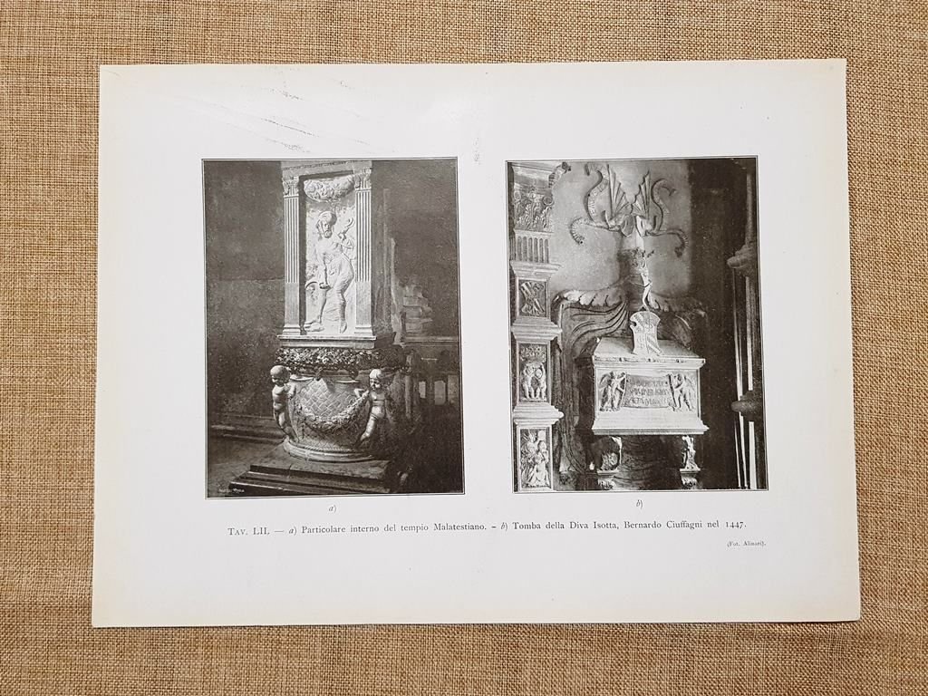 Rimini nel 1917 Tempio Malatestiano Particolare e Tomba Diva Isotta …