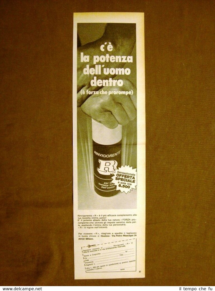Rinvigorente R Hostess Milano Pubblicità vintage anni '70 | Immagine principale