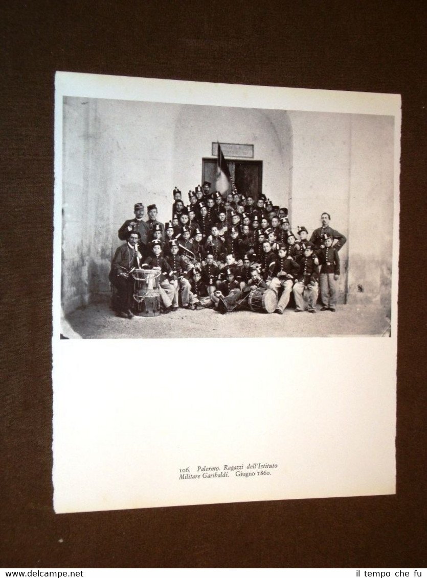 Risorgimento in Italia Palermo nel 1860 Ragazzi dell'Istituto Militare Garibaldi