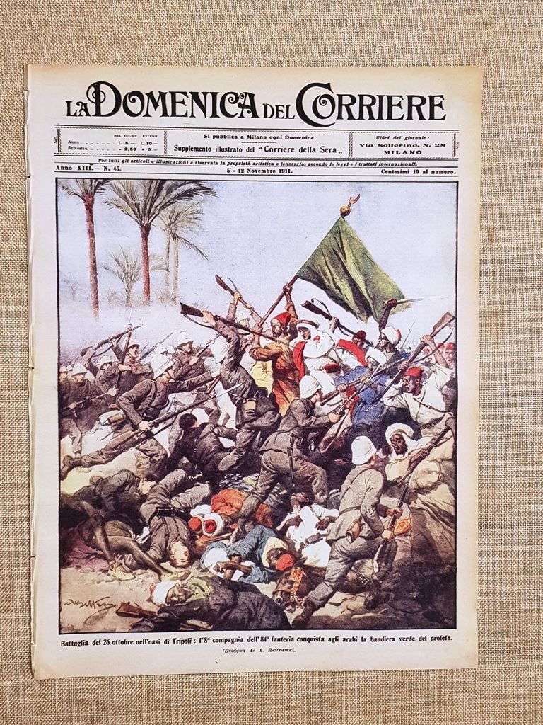 Ristampa La Domenica del Corriere 12 novembre 1911 Battaglia di …