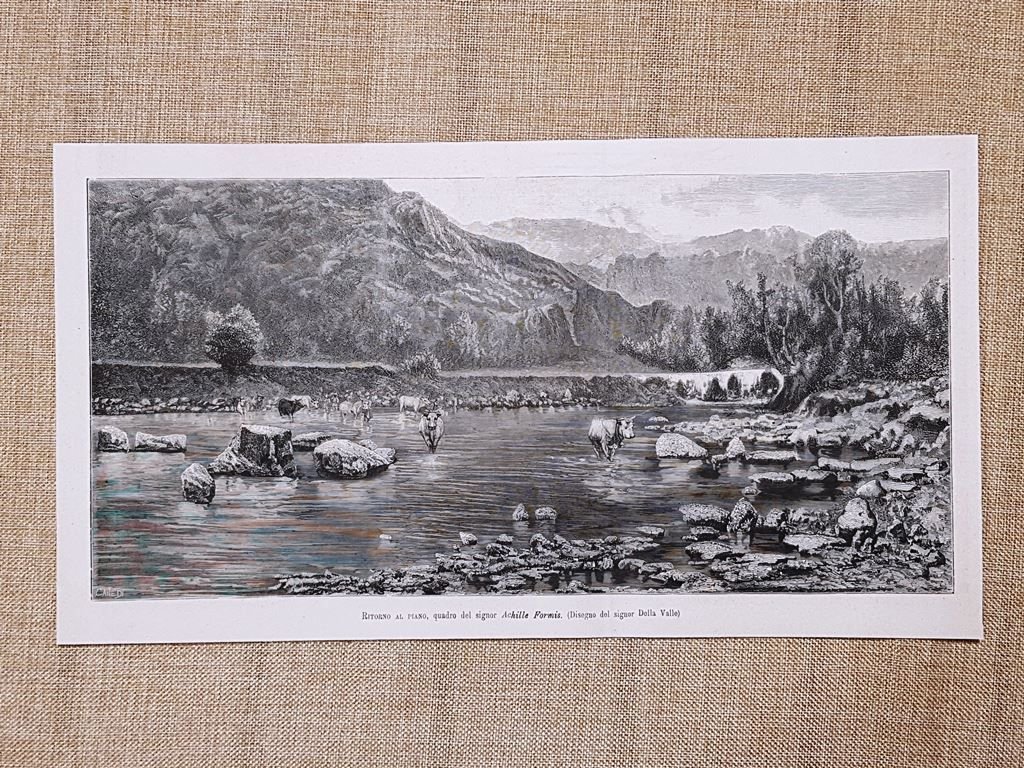 Ritorno al piano Quadro di Achille Formis del 1881 Disegno …