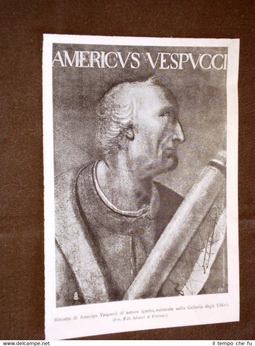 Ritratto d'Amerigo Vespucci d'autore ignoto Galleria degli Uffizi nel 1898