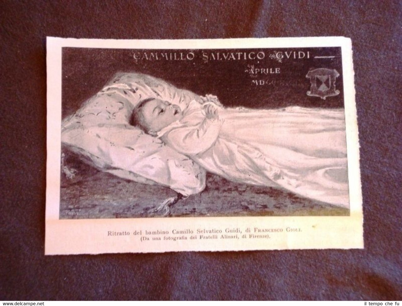 Ritratto del bambino Camillo Selvatico Guidi di Francesco Gioli