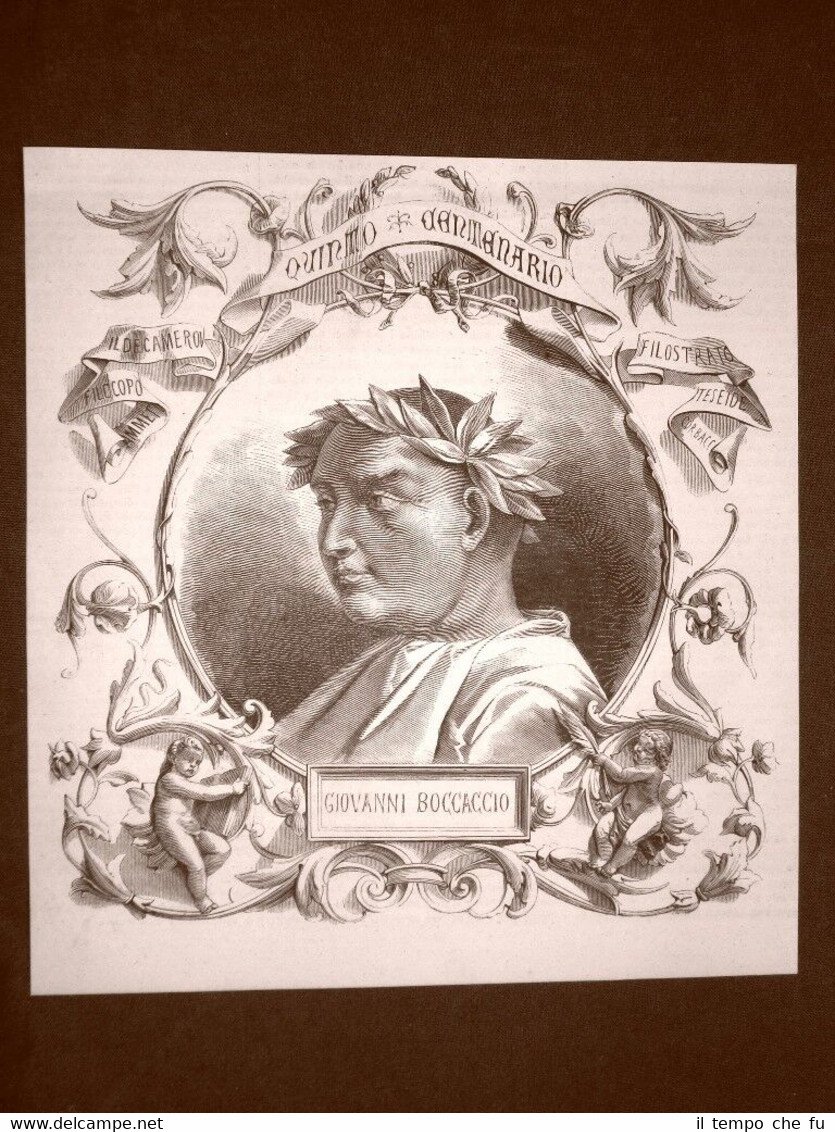 Ritratto di Giovanni Boccaccio per il 5° centenario della morte … | Immagine principale