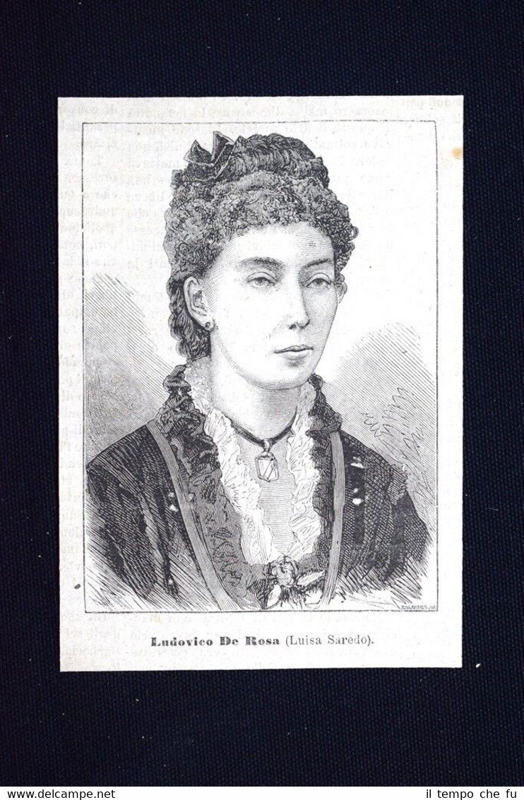 Ritratto di Luisa Saredo, di Ludovico De Rosa Incisione del …