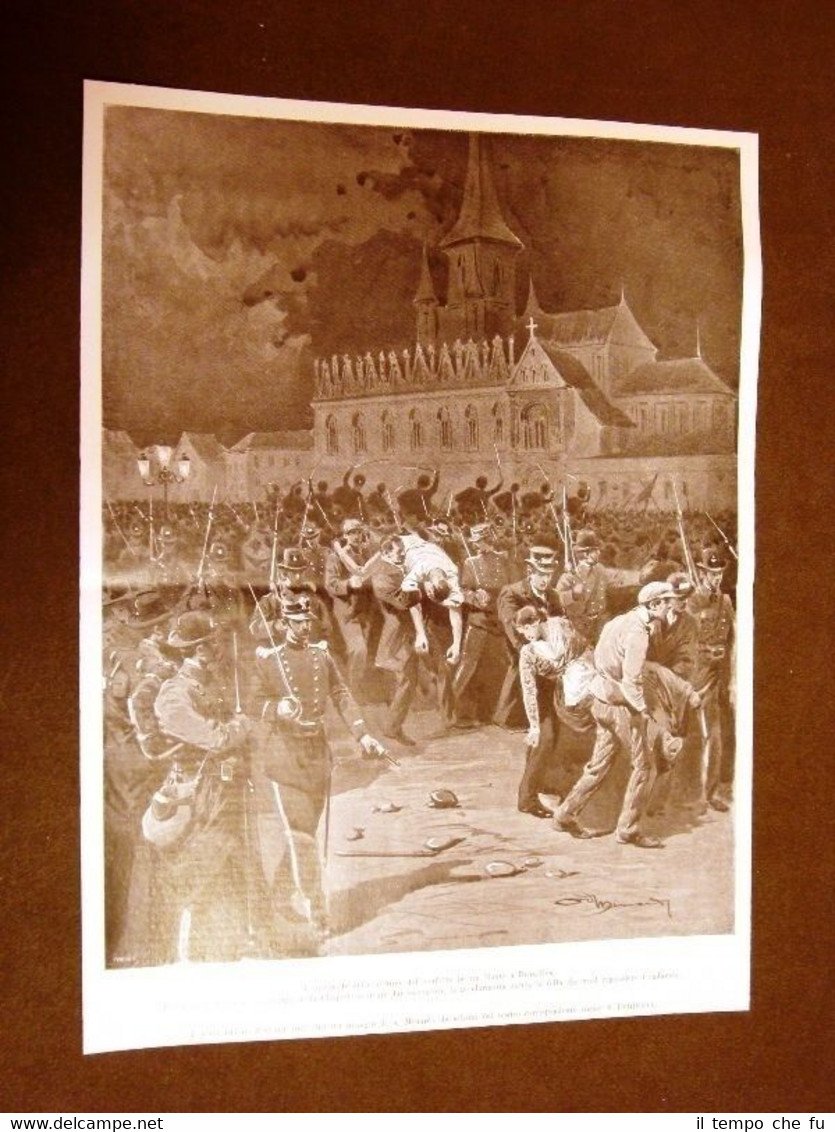 Rivoluzione nel Belgio nel 1902 Vittime in via Haute a …