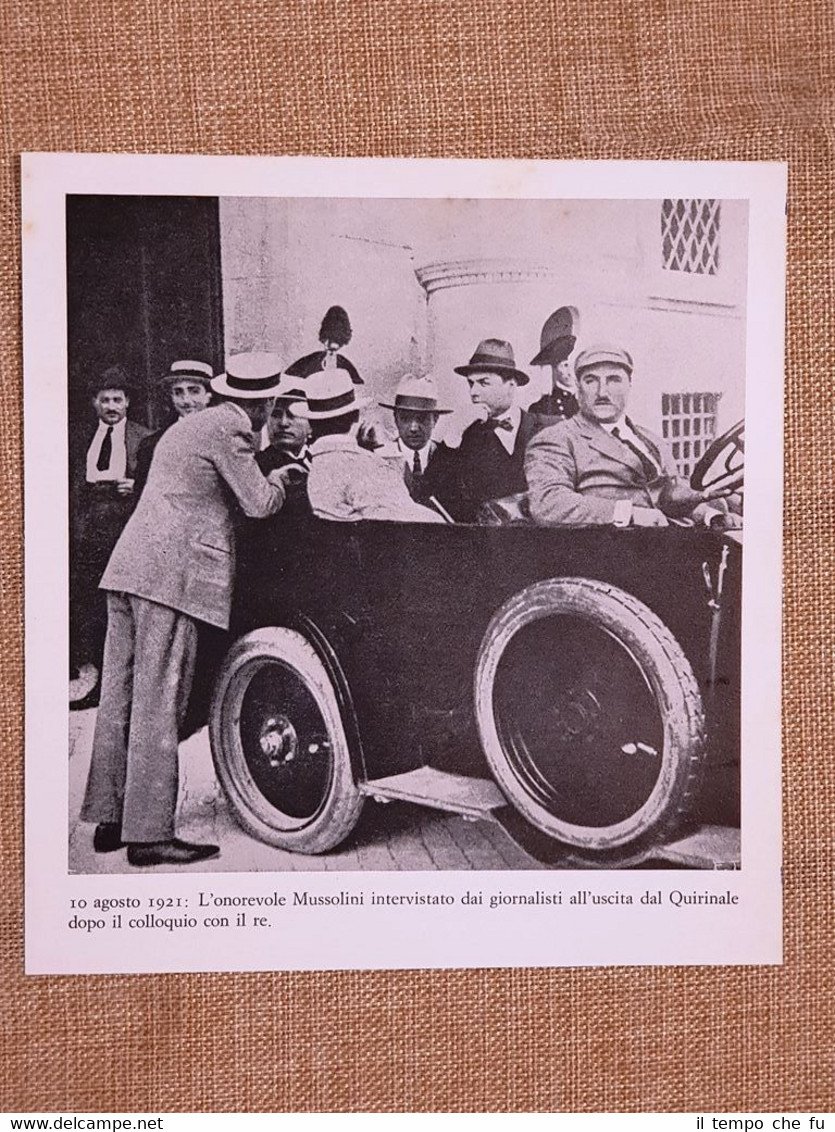 Roma 10 agosto 1921 Il Duce Mussolini intervistato dopo il …