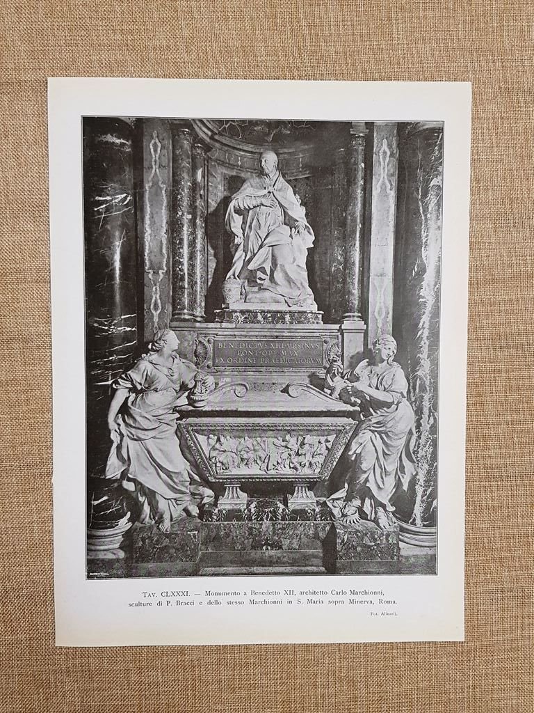 Roma 1917 Monumento Benedetto XII Marchionni Bracci Santa Maria sopra … | Immagine principale