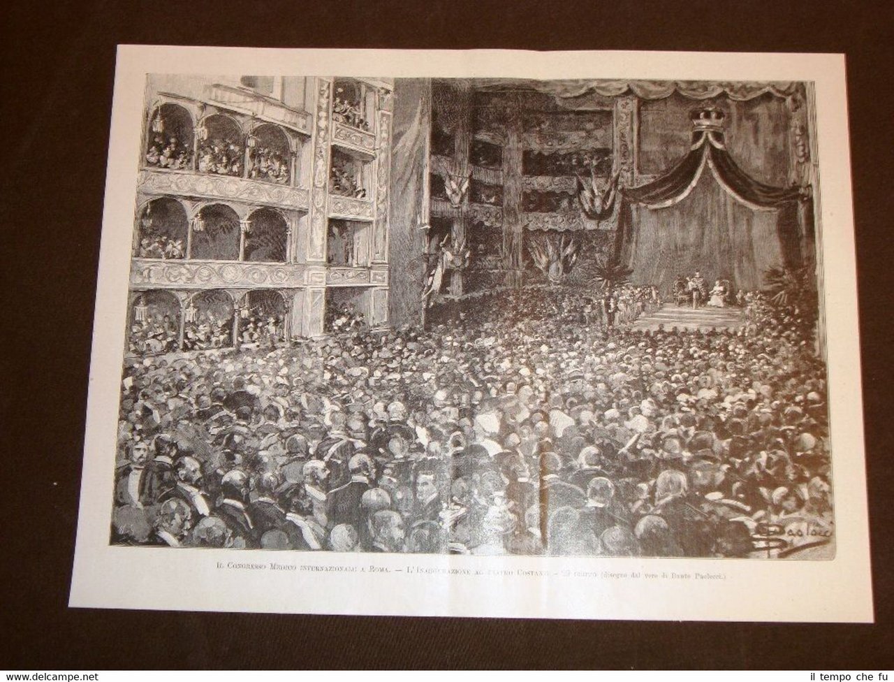 Roma 29 marzo 1894 Concorso Medico Internazionale Inaugurazione Teatro Costanzi
