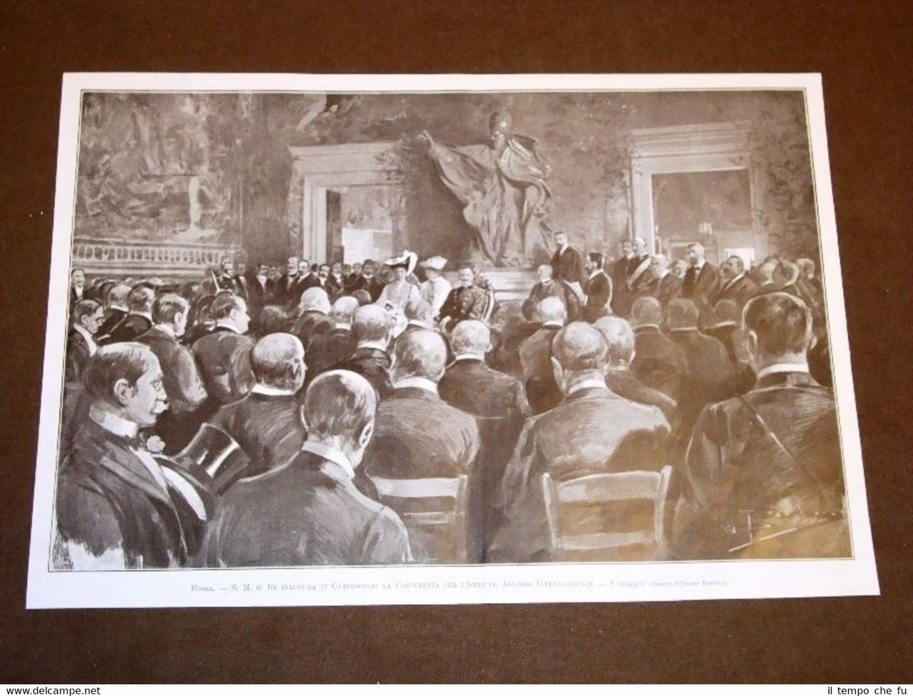 Roma 8 maggio 1906 Re inaugura Conferenza Istituto Agrario + …