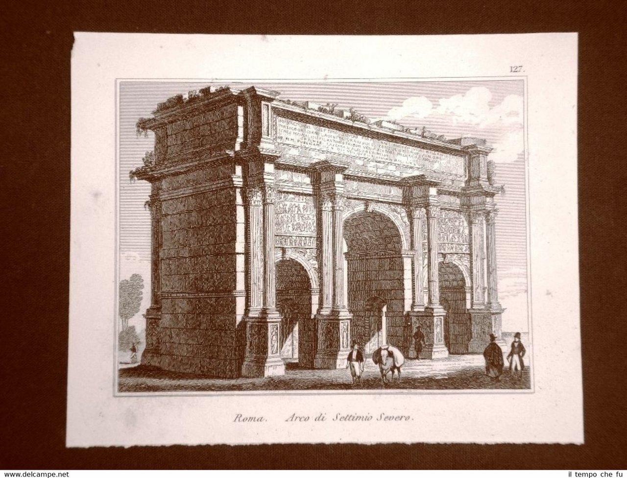 Roma Arco di Settimio Severo Incisione su rame all'acquaforte del … | Immagine principale
