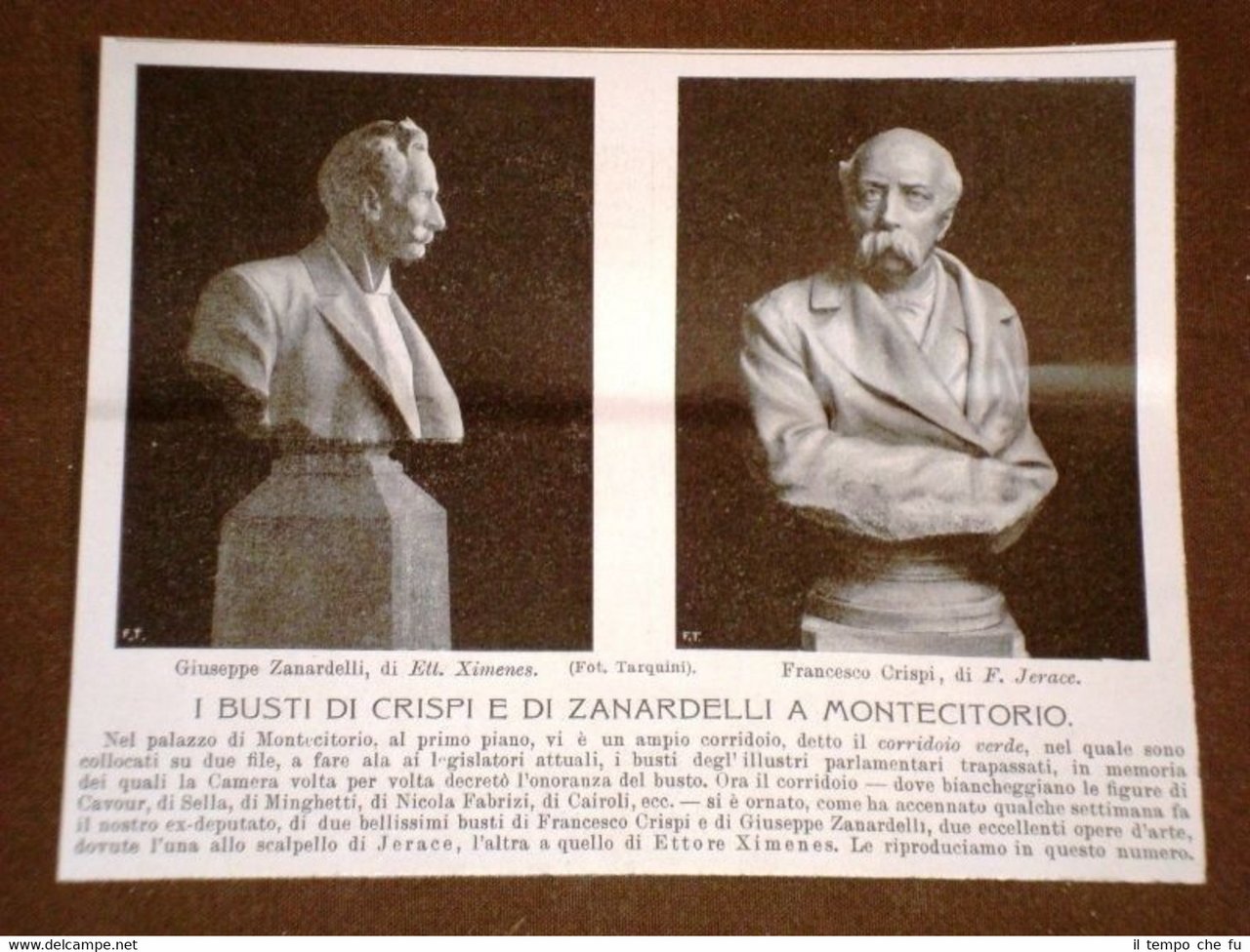 Roma Busti di Montecitorio del 1906 Zanardelli di Ximenes e …