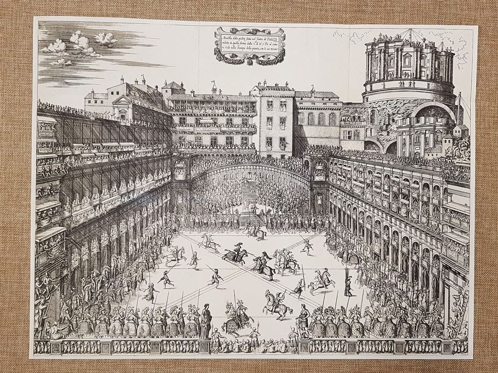 Roma Giostra di Carnevale Speculum Romanae Magnificentiae Lafreri 1550 Ristampa | Immagine principale