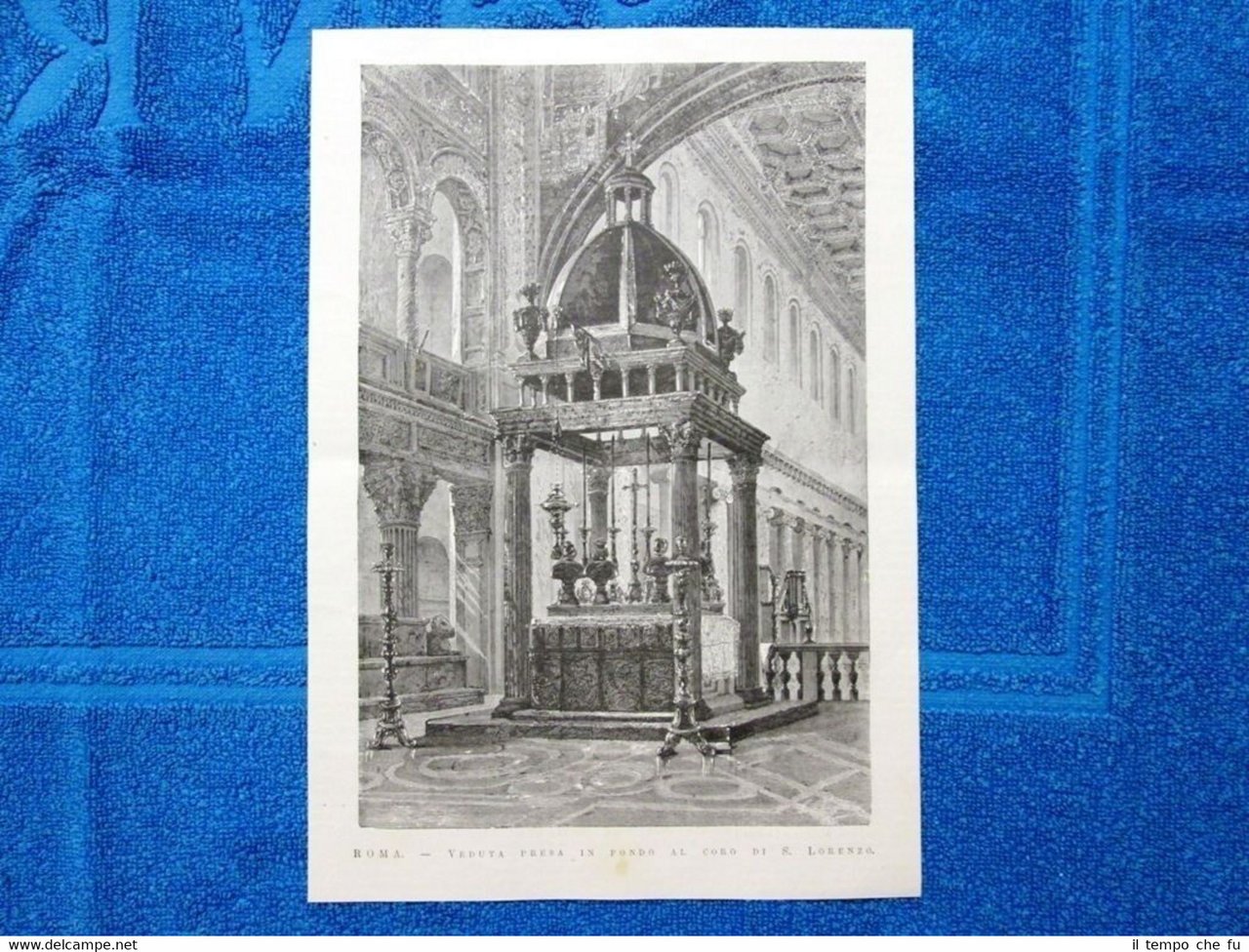 Roma nel 1877: Veduta presa in fondo al Coro di …