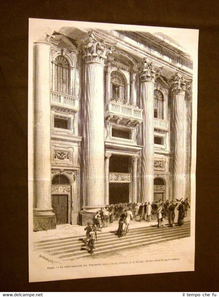 Roma nel 1878 Loggia esterna di San Pietro Proclamazione di …