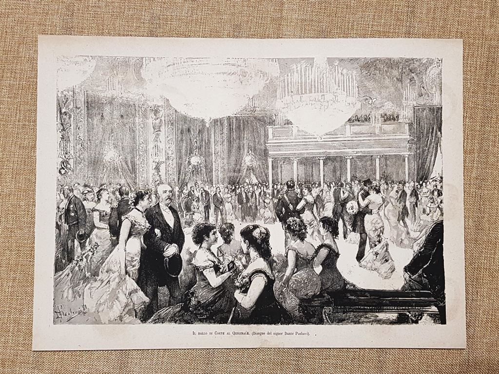 Roma nel 1881 Il ballo di Corte al Quirinale Disegno …