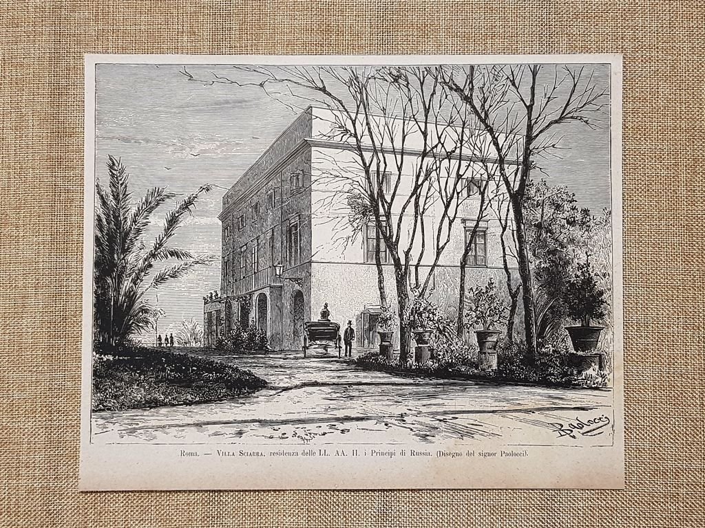 Roma nel 1881 Villa Sciarra Attuale residenza dei Principi di …