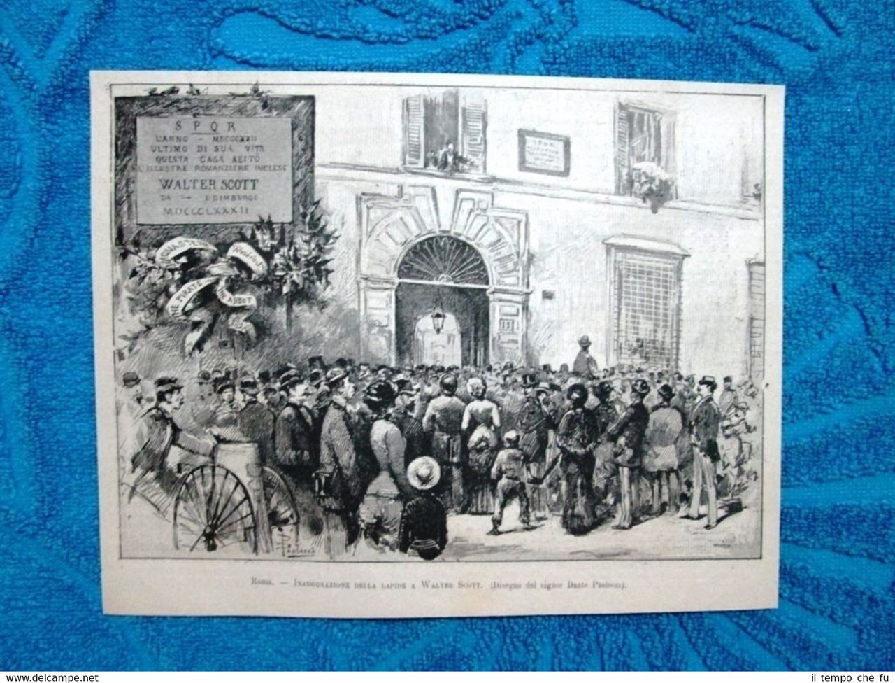 Roma nel 1882 - Inaugurazione della lapide a Walter Scott