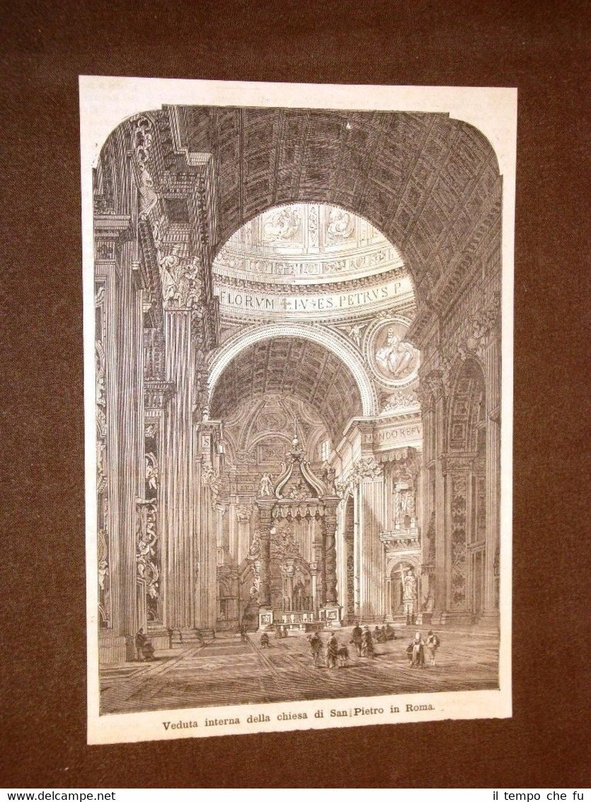 Roma nel 1884 Veduta interna della Chiesa o basilica di …