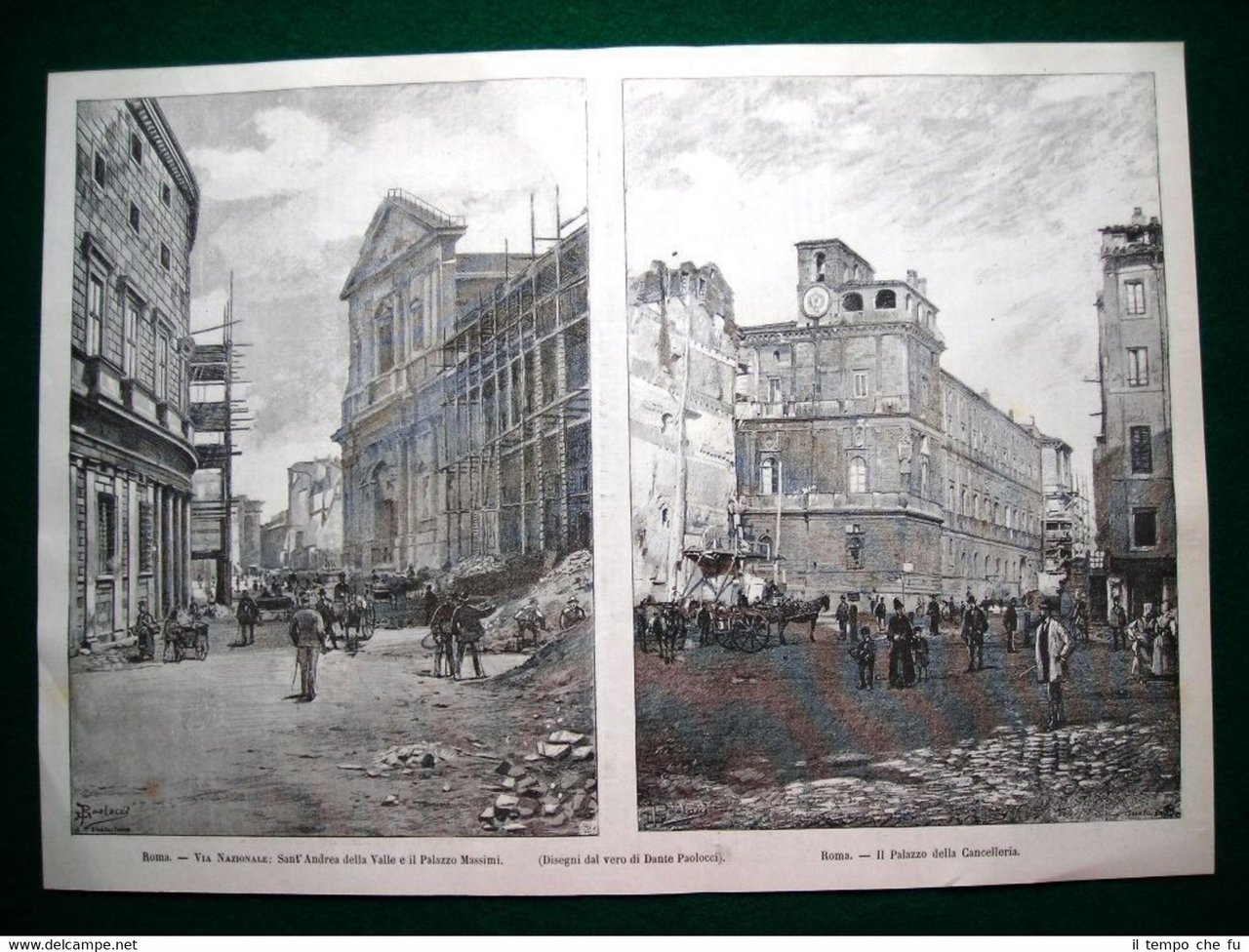 Roma nel 1885 - Palazzo Massimi e della Cancelleria, Sant'Andrea …