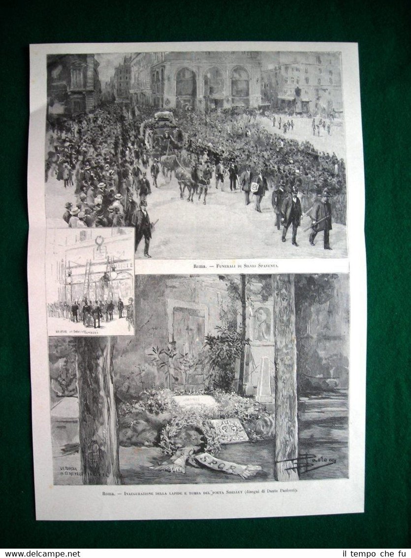 Roma nel 1893 - Inaugurazione della lapide e tomba del …