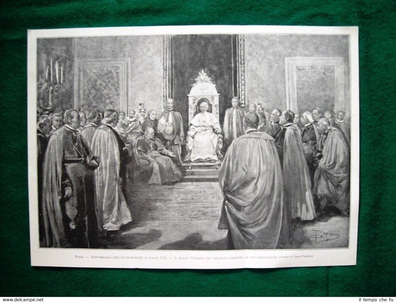 Roma nel 1895 - Anniversario incoronazione Leone XIII, sacro collegio …