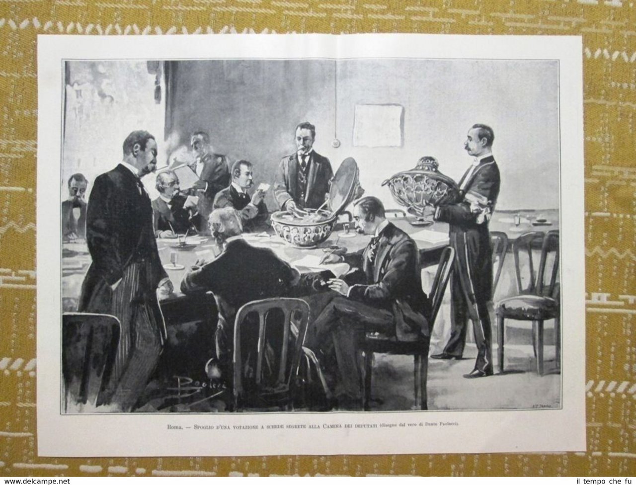 Roma nel 1897:Spoglio di una votazione a schede segrete alla … | Immagine principale