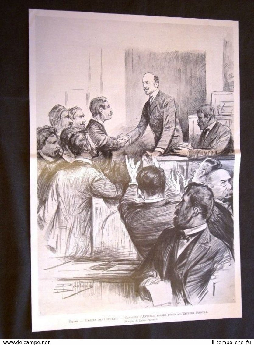 Roma nel 1900 Camera dei Deputati G. D'Annunzio prende posto …