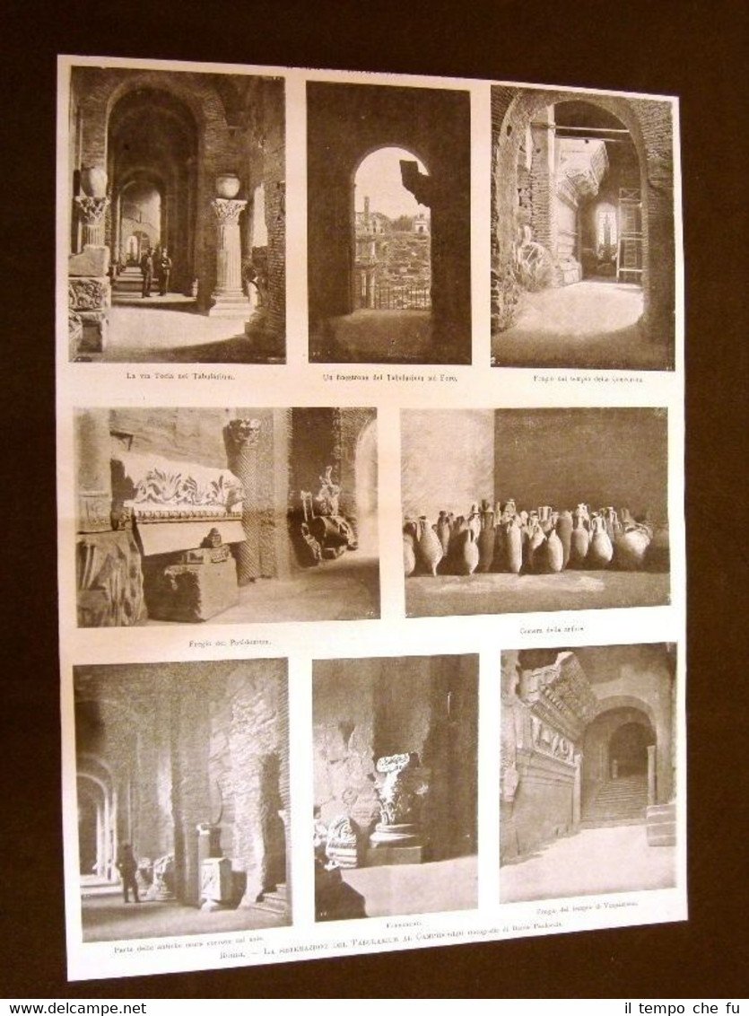 Roma nel 1900 Sistemazione del Tabularium al Campidoglio