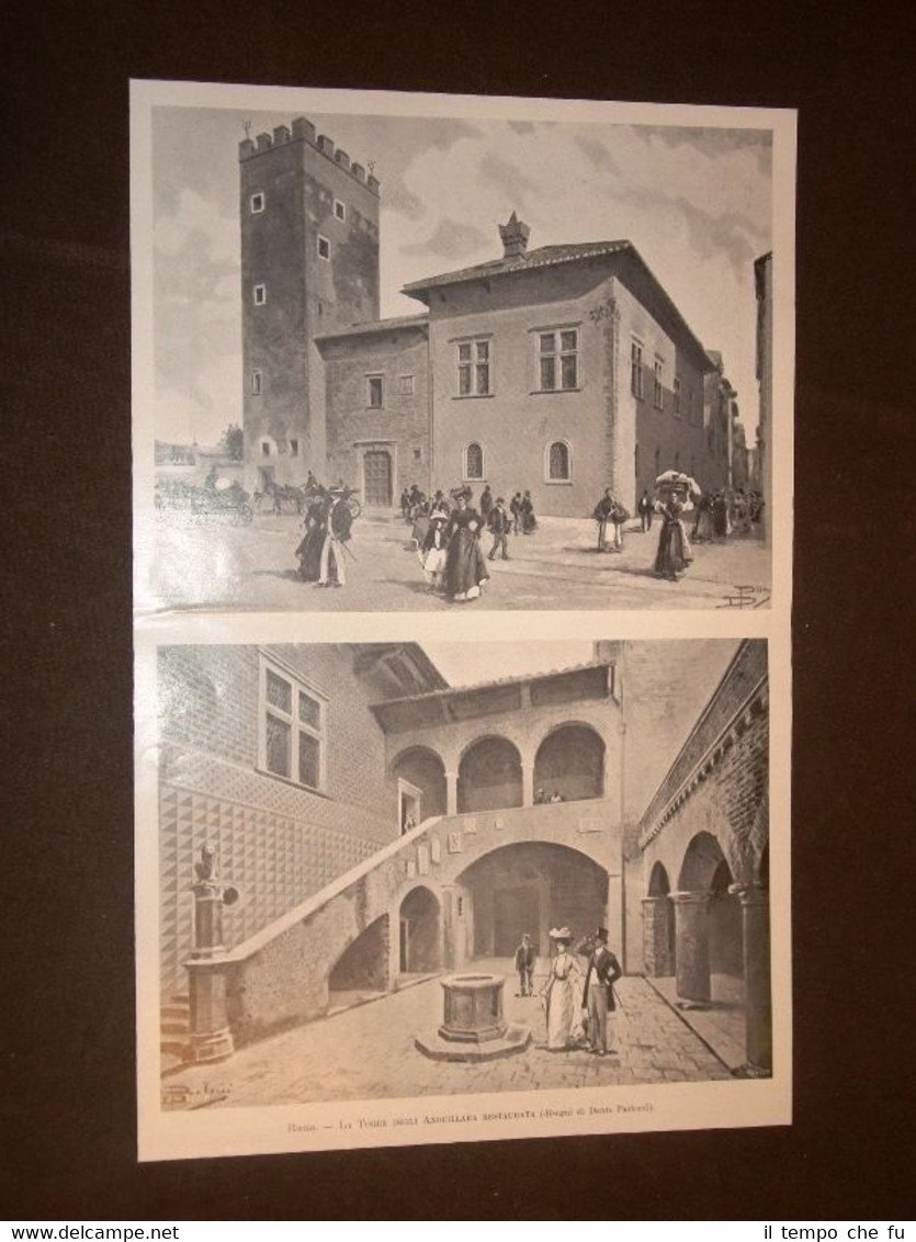 Roma nel 1902 La Torre degli Anguillara restaurata