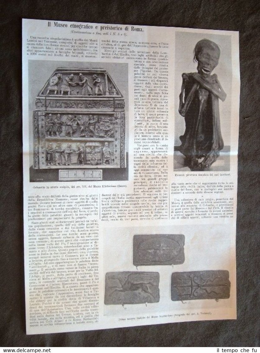 Roma nel 1903 Museo etnografico e preistorico