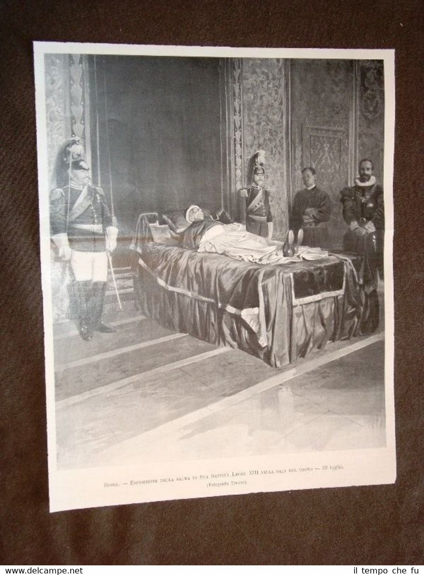 Roma nel 1903 Sala del Trono Morte di Papa Leone …