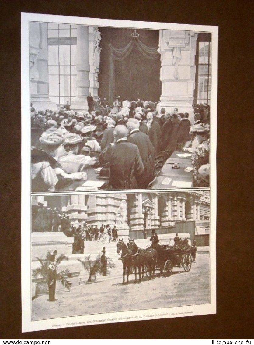 Roma nel 1906 Congresso di Chimica Palazzo di Giustizia + …