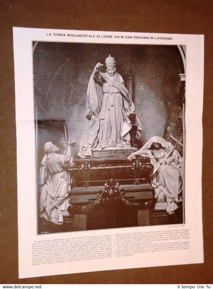 Roma nel 1907 Tomba monumentale di Papa Leone XIII in …